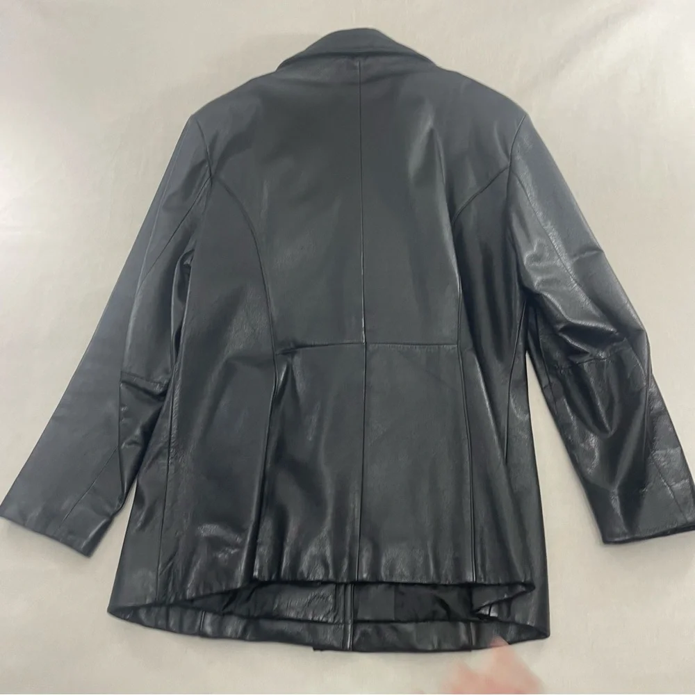 Wilsons Leather Maxima Women’s Black Leather Jacket Blazer Coat Size Large - Picture 8 of 11